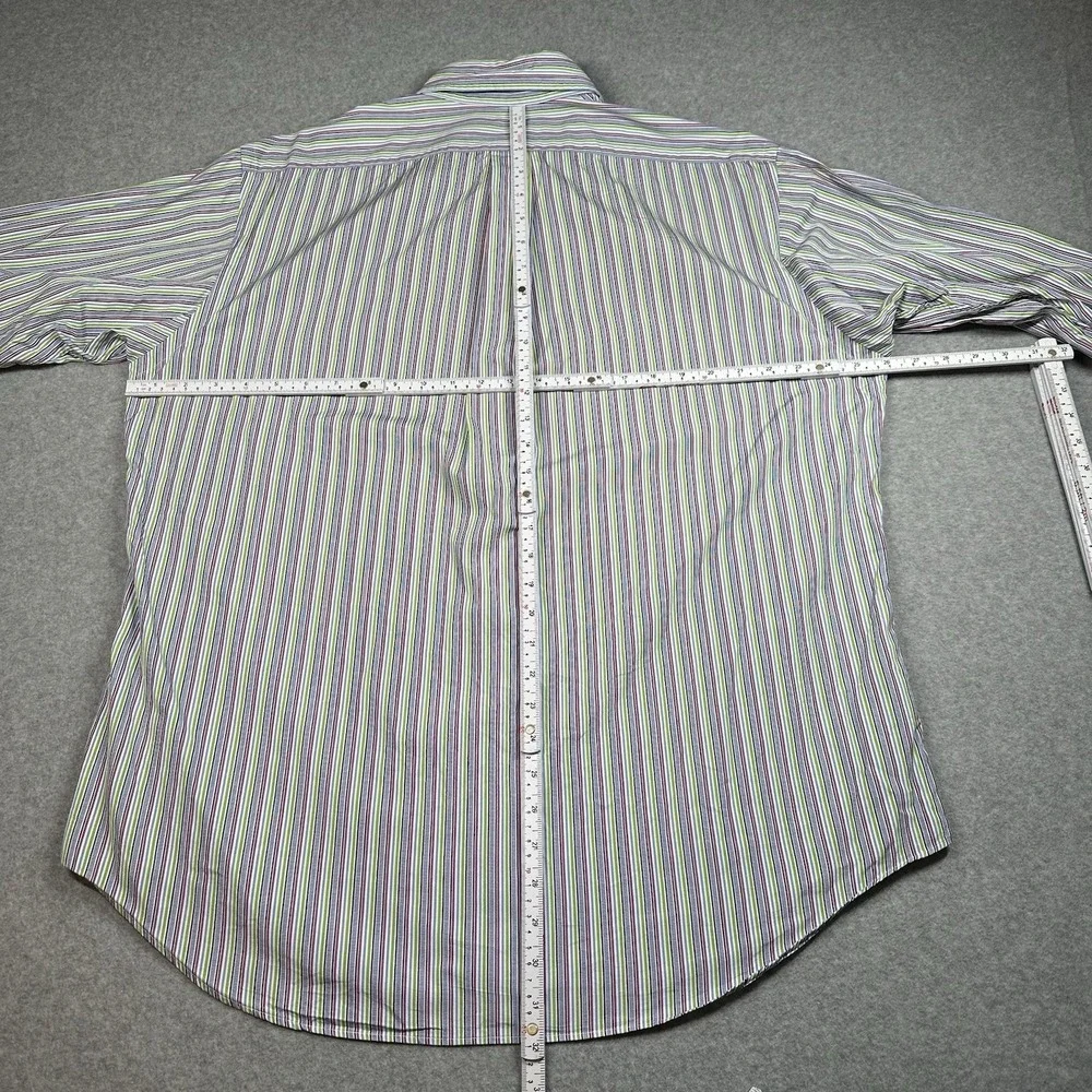 Polo Ralph Lauren Classic Fit Stripe Button Down Mens L (16.5-32/33) Cotton Pony